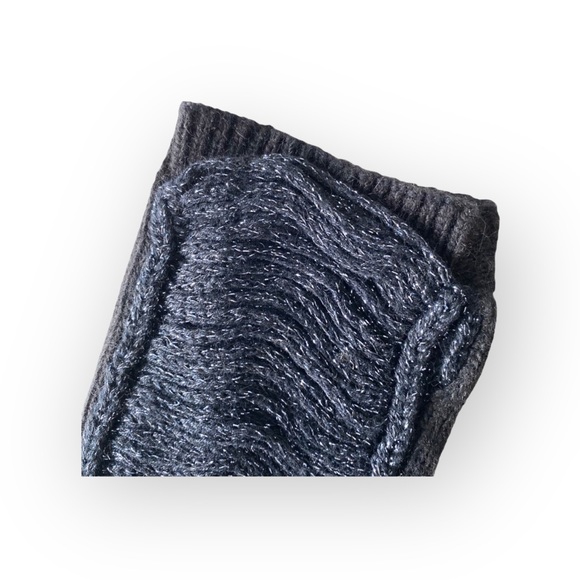 Rare: new Pencey 𖤐 Fringe Fingerless Gloves 𖤐 Black Metallic 𖤐 Edgy Chic Fun - Picture 11 of 16